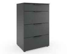 Hochkommode >OXFORD< in GRAPHIT - 54x84x41cm (BxHxT)