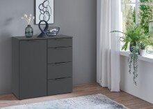 Kommode >OXFORD< in GRAPHIT - 81x84x41cm (BxHxT)