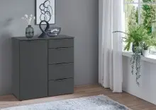 Kommode >OXFORD< in GRAPHIT - 81x84x41cm (BxHxT)
