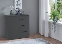 Kommode >OXFORD< in GRAPHIT - 81x84x41cm (BxHxT)