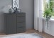 Kommode >OXFORD< in GRAPHIT - 81x84x41cm (BxHxT)