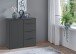 Kommode >OXFORD< in GRAPHIT - 81x84x41cm (BxHxT)