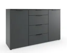 Sideboard >OXFORD< in GRAPHIT - 135x84x41cm (BxHxT)