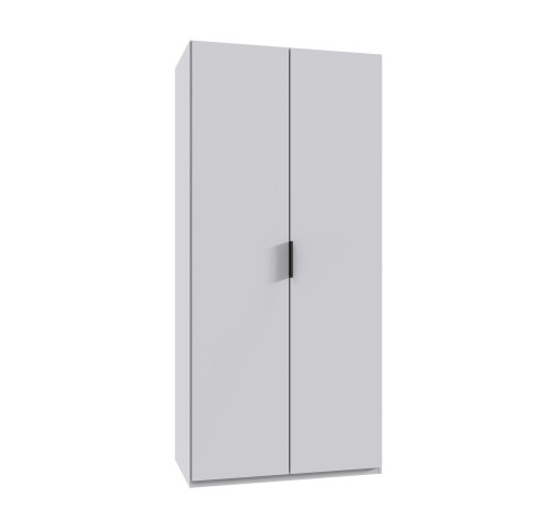 Falttürenschrank >OXFORD< in WEISS - 100x216x58cm (BxHxT)