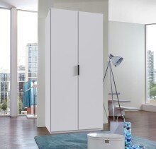 Falttürenschrank >OXFORD< in WEISS -...
