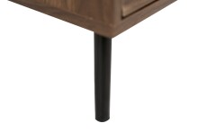 Nachtkonsole >Falun< in Dekor Nussbaum 3D-Fronten in Wellenoptik - 40x55x39cm (BxHxT)