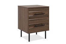 Nachtkonsole >Falun< in Dekor Nussbaum 3D-Fronten...