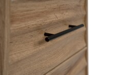 Nachtkonsole >Falun< in Artisan/Eiche 3D-Fronten in Wellenoptik - 40x55x39cm (BxHxT)