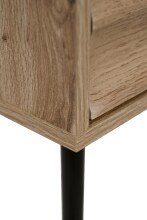 Nachtkonsole >Falun< in Artisan/Eiche 3D-Fronten in Wellenoptik - 40x55x39cm (BxHxT)