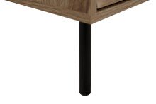 Nachtkonsole >Falun< in Artisan/Eiche 3D-Fronten in Wellenoptik - 40x55x39cm (BxHxT)