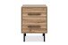 Nachtkonsole >Falun< in Artisan/Eiche 3D-Fronten in Wellenoptik - 40x55x39cm (BxHxT)