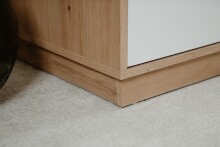 Sideboard >Lindenau< in Dekor Artisan Eiche/weiß hochglanz - 116,3x88x40 (BxHxT)