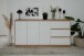 Sideboard >Lindenau< in Dekor Artisan Eiche/weiß hochglanz - 178x88x40 (BxHxT)