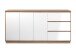Sideboard >Lindenau< in Dekor Artisan Eiche/weiß hochglanz - 178x88x40 (BxHxT)