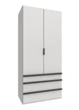 Falttürenschrank >OXFORD< in WEISS -...