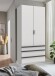 Falttürenschrank >OXFORD< in WEISS - 100x216x58cm (BxHxT)