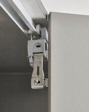 Falttürenschrank >OXFORD< in WEISS mit Schubladen - 200x216x58cm (BxHxT)