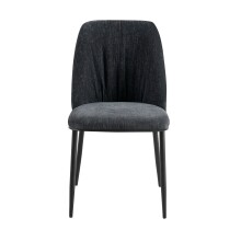 Esszimmerstuhl >Norela< (2er-Set) in anthrazit/schwarz Chenille-Optik - 47x83x56 (BxHxT)