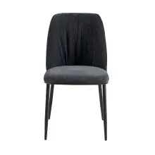 Esszimmerstuhl >Norela< (2er-Set) in anthrazit/schwarz Chenille-Optik - 47x83x56 (BxHxT)
