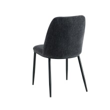 Esszimmerstuhl >Norela< (2er-Set) in anthrazit/schwarz Chenille-Optik - 47x83x56 (BxHxT)