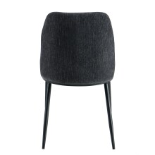 Esszimmerstuhl >Norela< (2er-Set) in anthrazit/schwarz Chenille-Optik - 47x83x56 (BxHxT)