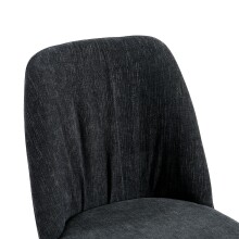 Esszimmerstuhl >Norela< (2er-Set) in anthrazit/schwarz Chenille-Optik - 47x83x56 (BxHxT)