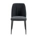 Esszimmerstuhl >Norela< (2er-Set) in anthrazit/schwarz Chenille-Optik - 47x83x56 (BxHxT)