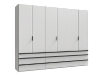 Falttürenschrank >OXFORD< in WEISS mit...