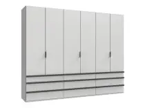 Falttürenschrank >OXFORD< in WEISS mit...