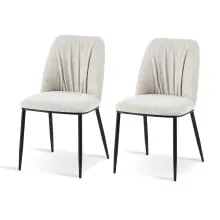 Esszimmerstuhl >Norela< (2er-Set) in creme/schwarz...