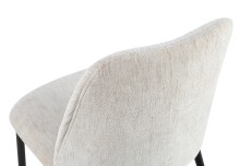 Esszimmerstuhl >Norela< (2er-Set) in creme/schwarz Chenille-Optik - 47x83x56 (BxHxT)