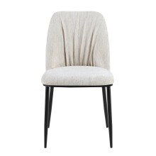 Esszimmerstuhl >Norela< (2er-Set) in creme/schwarz Chenille-Optik - 47x83x56 (BxHxT)