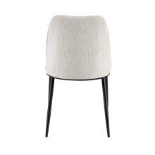 Esszimmerstuhl >Norela< (2er-Set) in creme/schwarz Chenille-Optik - 47x83x56 (BxHxT)