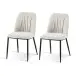 Esszimmerstuhl >Norela< (2er-Set) in creme/schwarz Chenille-Optik - 47x83x56 (BxHxT)