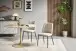 Esszimmerstuhl >Norela< (2er-Set) in creme/schwarz Chenille-Optik - 47x83x56 (BxHxT)