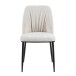 Esszimmerstuhl >Norela< (2er-Set) in creme/schwarz Chenille-Optik - 47x83x56 (BxHxT)
