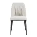 Esszimmerstuhl >Norela< (2er-Set) in creme/schwarz Chenille-Optik - 47x83x56 (BxHxT)