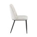 Esszimmerstuhl >Norela< (2er-Set) in creme/schwarz Chenille-Optik - 47x83x56 (BxHxT)