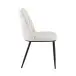 Esszimmerstuhl >Norela< (2er-Set) in creme/schwarz Chenille-Optik - 47x83x56 (BxHxT)