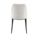 Esszimmerstuhl >Norela< (2er-Set) in creme/schwarz Chenille-Optik - 47x83x56 (BxHxT)