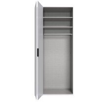 Falttürenschrank >OXFORD< in WEISS - 100x236x58cm (BxHxT)