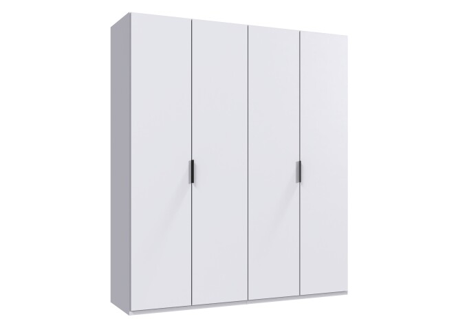 Falttürenschrank >OXFORD< in WEISS - 200x236x58cm (BxHxT)