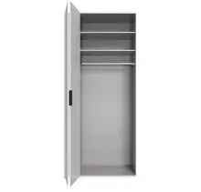 Falttürenschrank >OXFORD< in WEISS mit Spiegel...