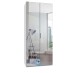 Falttürenschrank >OXFORD< in WEISS mit Spiegel - 100x236x58cm (BxHxT)