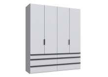 Falttürenschrank >OXFORD< in WEISS mit...