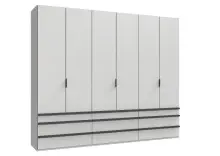 Falttürenschrank >OXFORD< in WEISS mit...