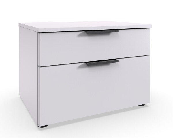 Nachtkommode >OXFORD< in WEISS - 54x39x41cm (BxHxT)