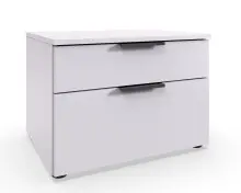 Nachtkommode >OXFORD< in WEISS - 54x39x41cm (BxHxT)