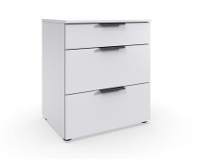 Nachtkommode >OXFORD< in WEISS - 54x61x41cm (BxHxT)