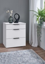 Nachtkommode >OXFORD< in WEISS - 54x61x41cm (BxHxT)